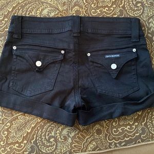 Hudson Jeans Black Cuffed Women's Jean Shorts